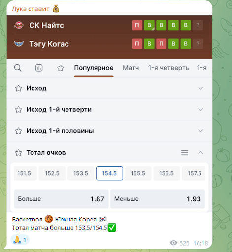 Лука ставит тг-канал